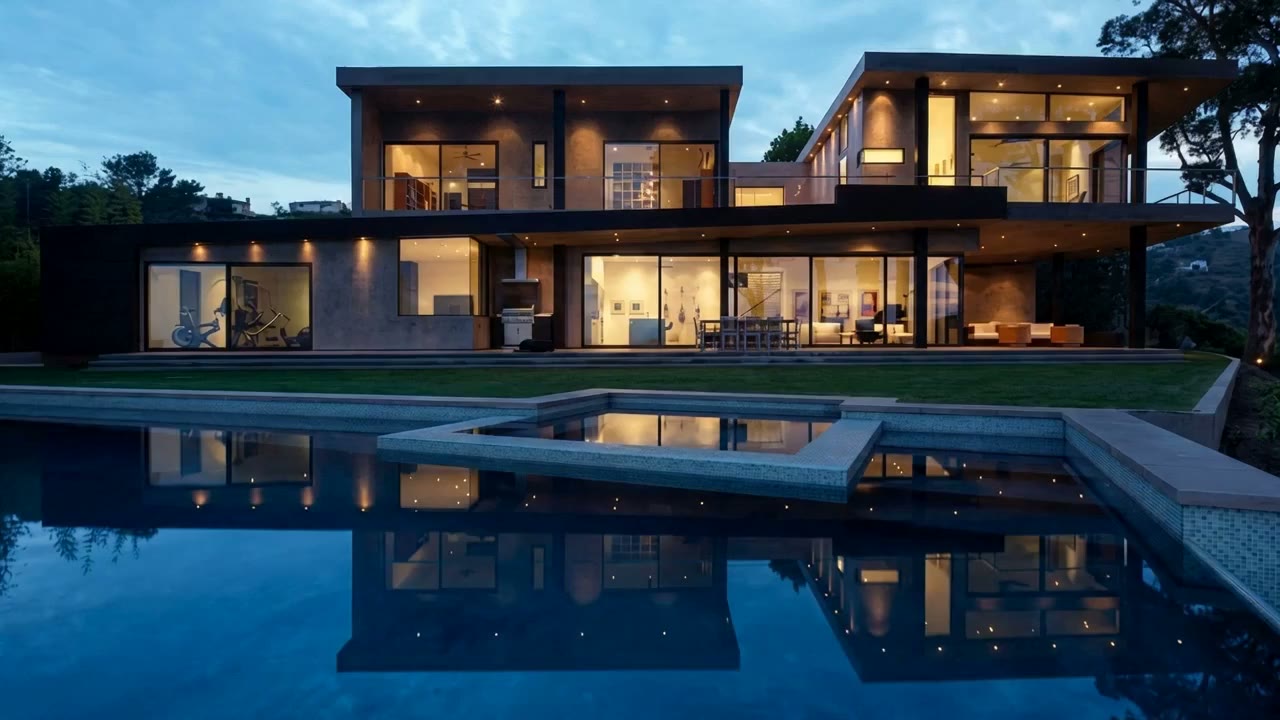 Luxury custom home by Hundal Construction — dusk exterior